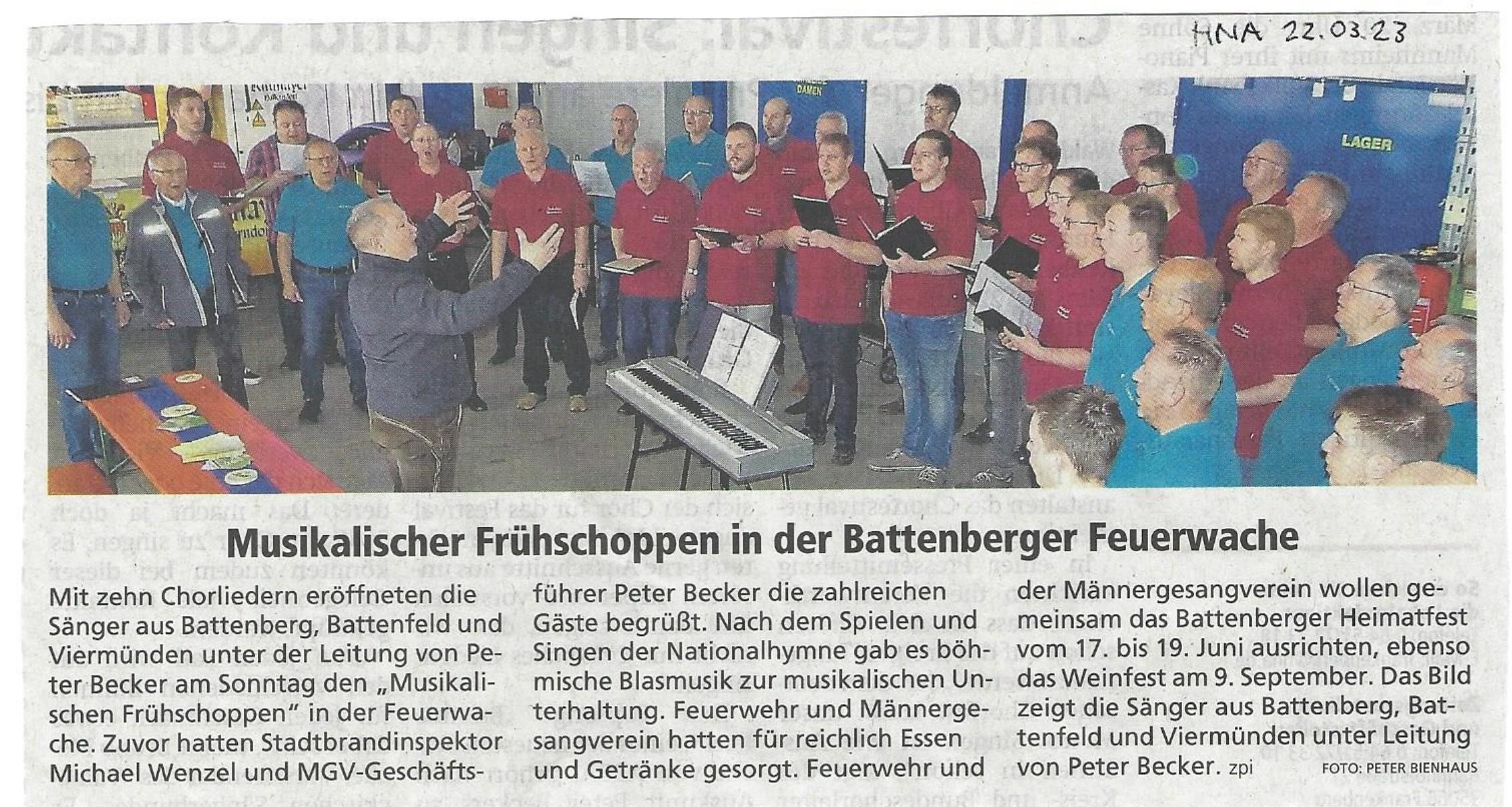 Musikalischer Frühschoppen Battenberg März 2023
